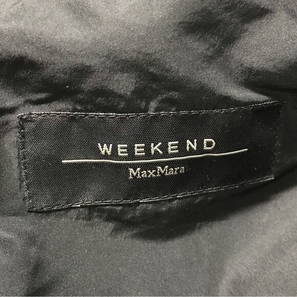 Weekend Max Mara Black Lightweight Casual Button Front Windbreaker Coat Jacket 6 - Picture 12 of 13